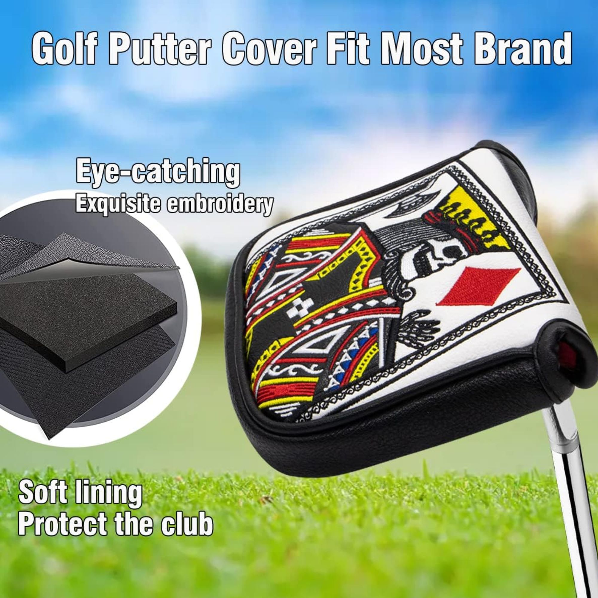 King Of Hearts Embroidered Mal - Golf Equipment And Accessories recension och pris